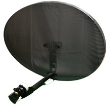 60CM SATELLITE DISH ZONE 2 FOR SKY FREESAT FREE TO AIR BLACK MESH + SINGLE LNB