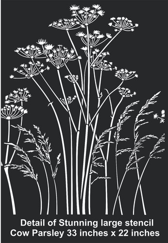 Stencil cow parsley large - stencil,
