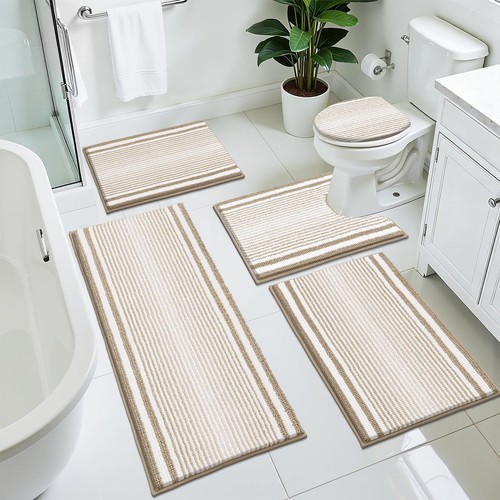 Hebe chenille bathroom rugs - hebe,
