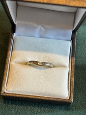 White Gold Diamond Ring 9ct Size K Wedding Band