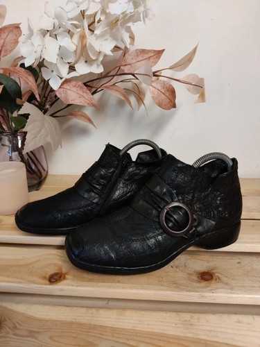 Women rieker black - women's, leather