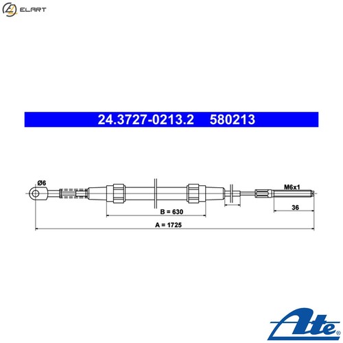 Cable pull parking brake - pull,