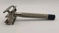 VINTAGE 1951 Gillette Black Tip Super Speed DE Safety Razor 