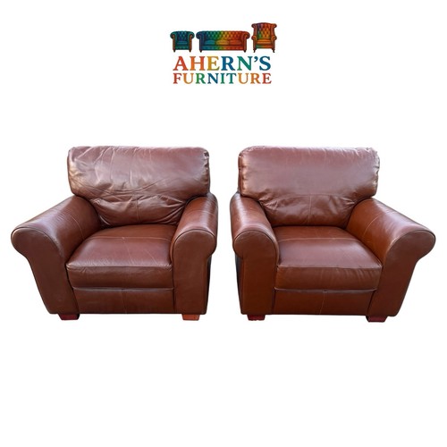 Pair habitat brown leather - habitat,