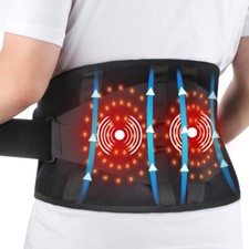 Electric Infrared Heated Waist Belt Vibration Massage for Lower Back Pain Relief