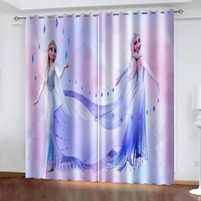 Girls Bedroom Curtains 20.Frozen Princess Decor Bedroom Customize Size Anti-UV