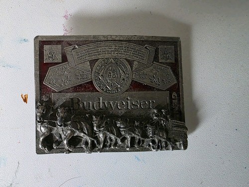 Vintage budweiser belt buckle - belt,