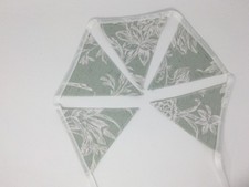 Laura Ashley Lloyd Sage Green Handmade Bunting 5 Flags
