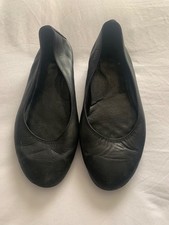 black leather cabin crew shoes