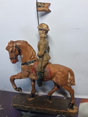 Elastolin cavalry soldier - cavalry, w/