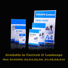 Acrylic Poster Menu Holder Perspex Leaflet Display Stands A3 A4 A5 A6 A7 A8 & A9