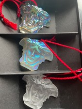 Rosenthal Versace Christmas Decorations 3 Glass Hanging Ornament BRAND NEW Boxed