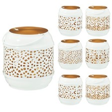 Set of White Metal Tealight