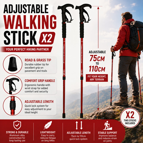 Red anti shock walking - anti-shock,