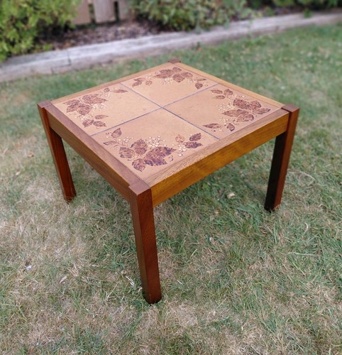 Vintage tiled top mid century - tiled, mid-century
