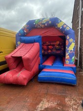 Inflatable  Party Time Theme Bouncy Castle With Slide