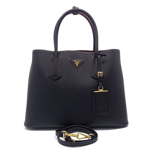 Prada double saffiano black - saffiano,
