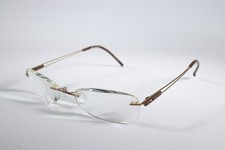 Silhouette Eyeglasses 7661 Womens Gold 6052 Rimless Titanium Glasses Frames