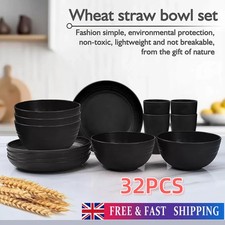 Black Dinnerware Bowl Plates