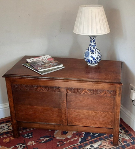 Vintage oak wooden carved - wooden,
