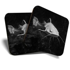 2 x Coasters (BW) - Awesome Redtail Catfish  #35419