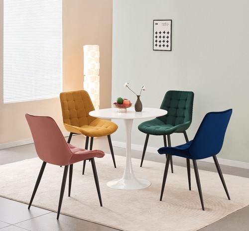 Set velvet dining chairs - 4,