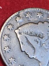 1831 coronet head large cent Error Major Planchet Lamination Choice For Grade