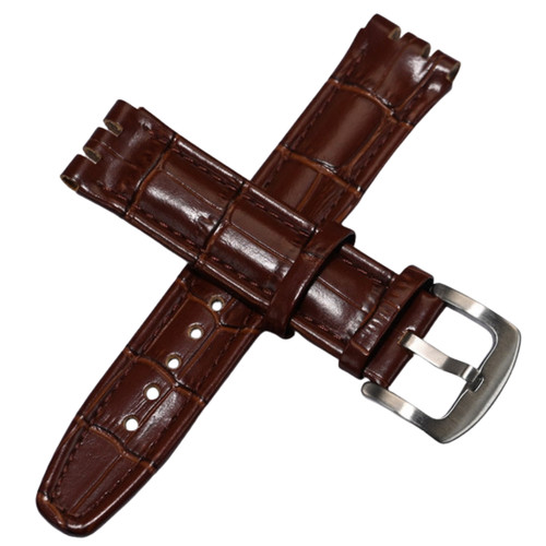 Brown leather watch strap - strap, for