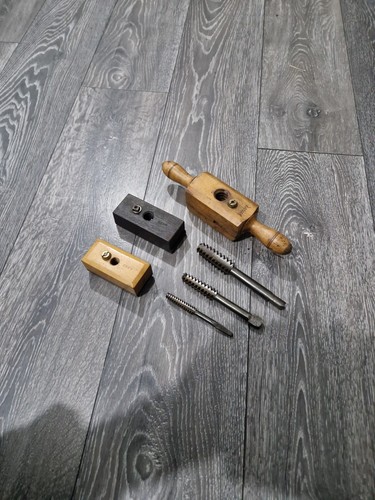 Antique wood dowel threading - antique,