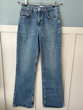 Topshop Women's Blue Wide-Leg