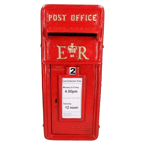 Post box cast iron wall - post, er