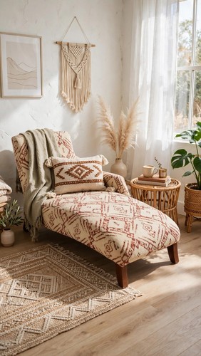 Vintage chaise longue aztec - vintage,
