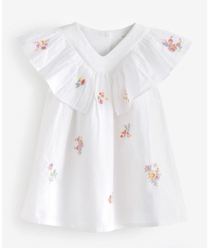 Next white embroidered cotton - white,