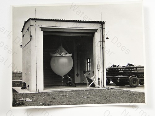 Weather balloon inflation - balloon, shed