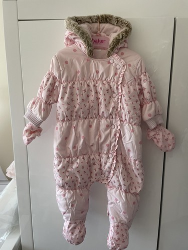 Next baby girl snowsuit all - snowsuit, in