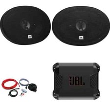JBL Stage 19631 - 6"x9" 3-Way Coaxial Shelf Car Speakers Amplified Package