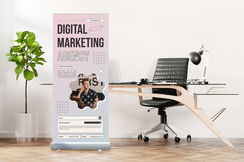 Pull roller banner custom - up,