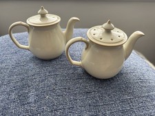 Denby White Linen Teapot Salt