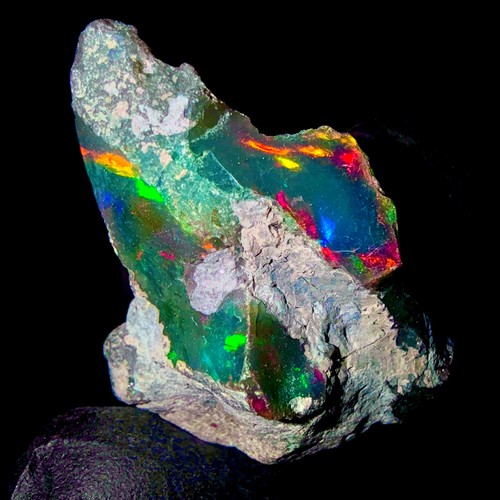 Black opal gemstone ethiopian - black, gemstone,ethiopian