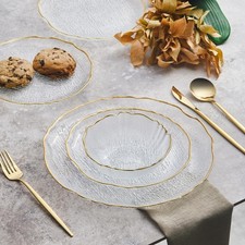 Transparent Gold Glass Dinner