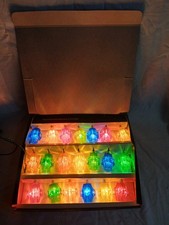 20 Vintage Pifco Lanterns No 1313 Christmas Lights Original Box Spare Bulbs