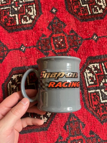 Snap racing mug grey and - on,