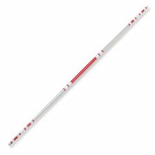 Chrome Competition Light Weight Silver/Red Lotus Wood Bo Staff 72" 6ft Sticks