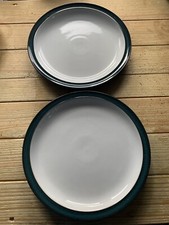 2 Denby Greenwich Green dinner plates 10.25 inches