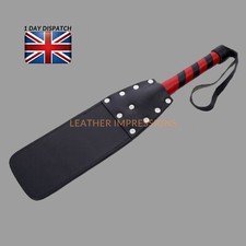 Real Leather Spanking Paddle BDSM Flogger Whip / Tawse Couples Role Play Gift