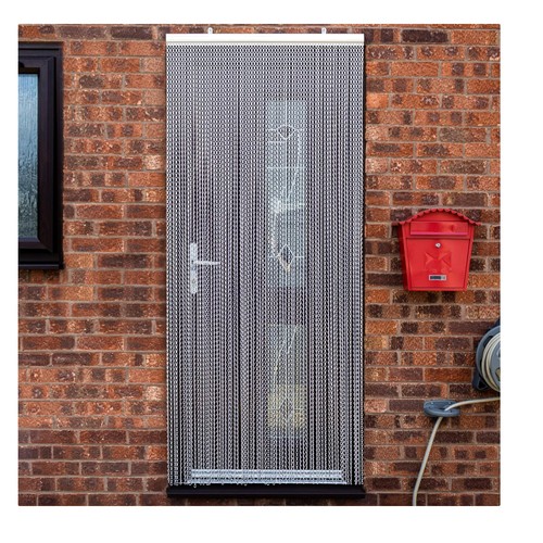Aluminium chain fly screen - aluminium,