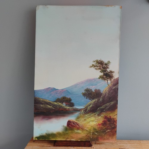 Original oil painting river - oil,