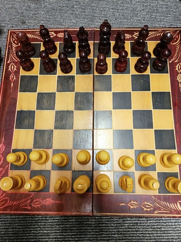 Vintage wooden chess - vintage,