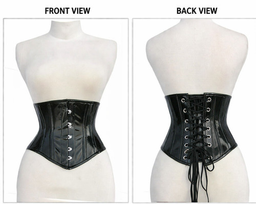 Black pvc corset women plus - pvc,
