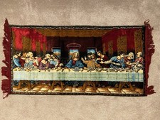 Vintage The Last Supper Tapestry Wall Hanging Religious Jesus Disciples